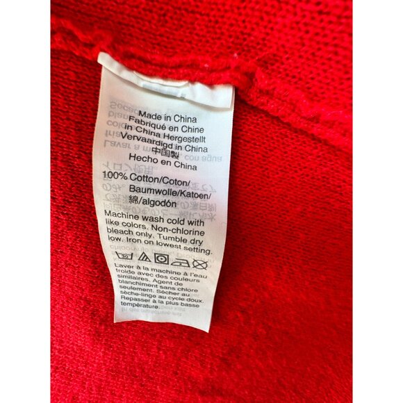 J.Crew Factory Red Cotton Sweater Blazer Size L 100% Cotton - Picture 5 of 7